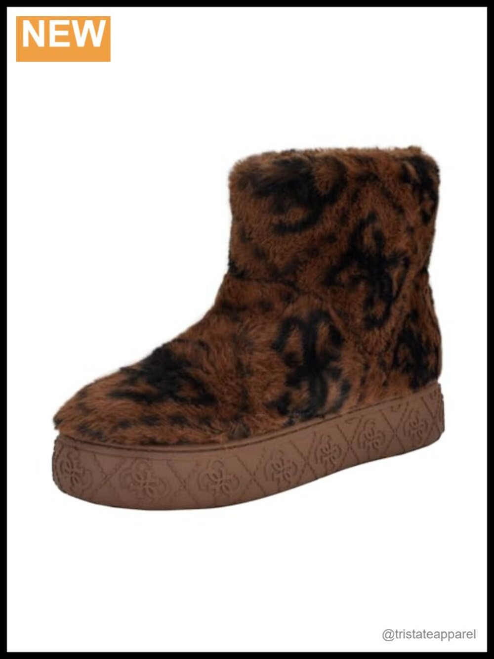 Faux Fur Ankle Booties Women's Cozy Pull-On Winter Shoes